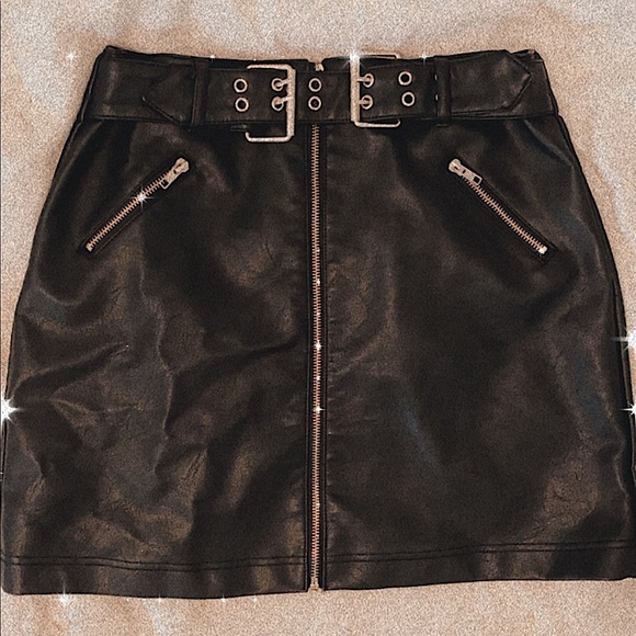Sexy Biker Skirt | Faux Leather | Medium - Picture 1 of 1